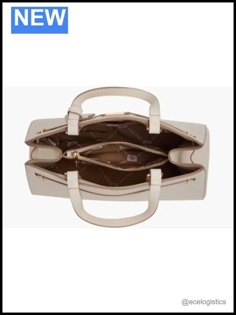 Large Faux Leather Belted Satchel Handbag with Crossbody Strap
